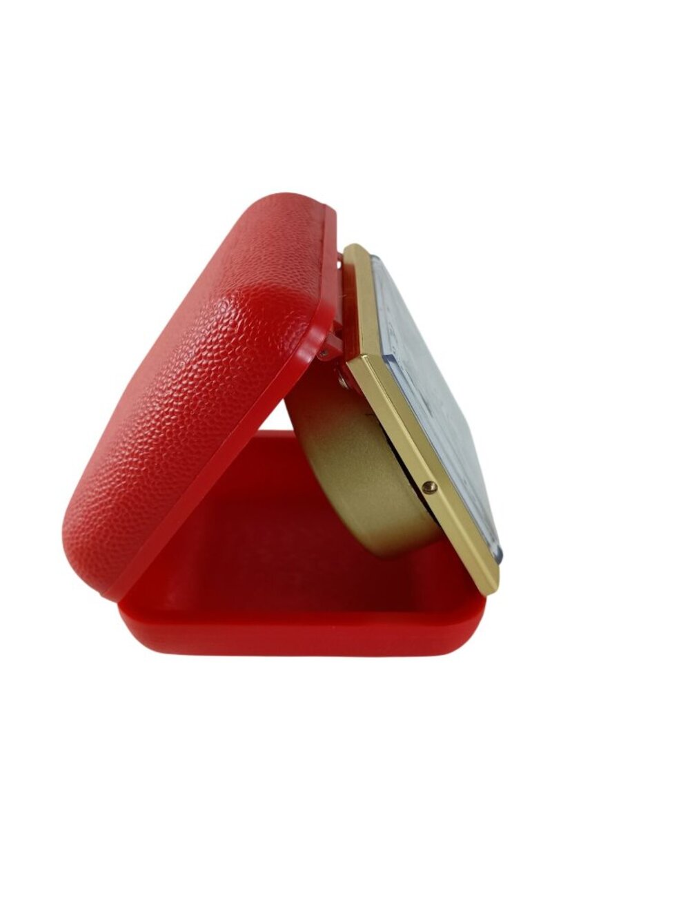 Sunrise Wind-Up Travel Alarm Clock Plastic Red Vintage - Picture 3 of 7